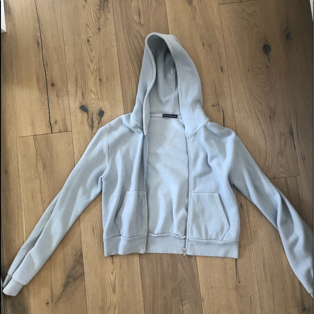 brandy blue zip up sweater